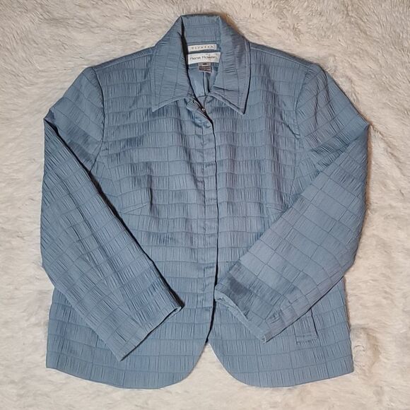 Vintage Rena Rowan Blue Jacket 16W - Picture 1 of 5